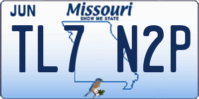MO license plate TL7N2P