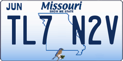 MO license plate TL7N2V