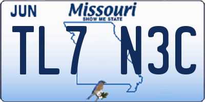 MO license plate TL7N3C