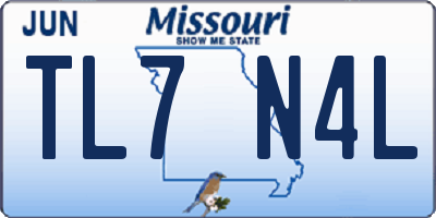 MO license plate TL7N4L