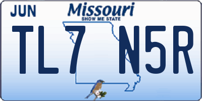 MO license plate TL7N5R
