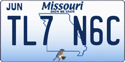 MO license plate TL7N6C