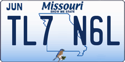 MO license plate TL7N6L