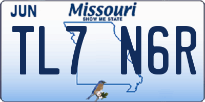 MO license plate TL7N6R
