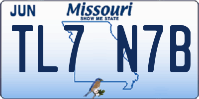 MO license plate TL7N7B