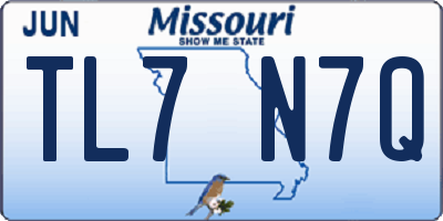 MO license plate TL7N7Q