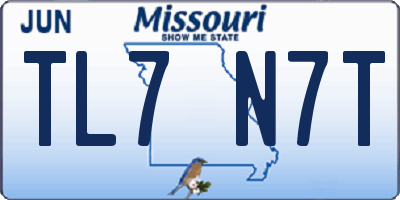 MO license plate TL7N7T