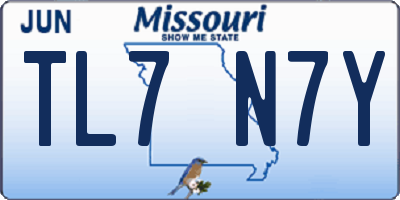 MO license plate TL7N7Y