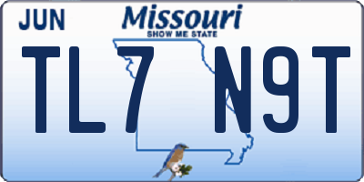 MO license plate TL7N9T