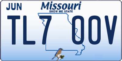 MO license plate TL7O0V