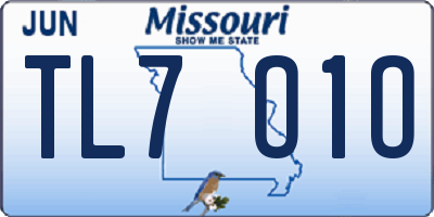 MO license plate TL7O1O