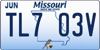 MO license plate TL7O3V