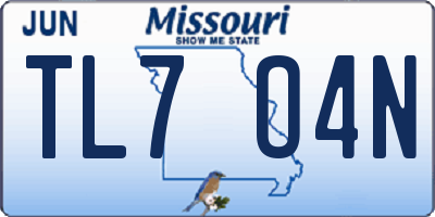 MO license plate TL7O4N