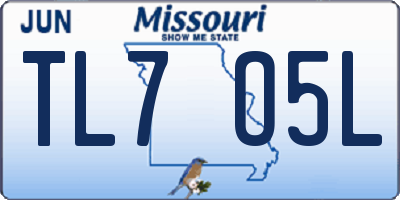 MO license plate TL7O5L