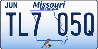 MO license plate TL7O5Q
