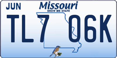 MO license plate TL7O6K