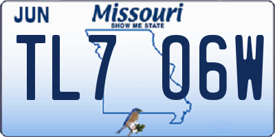 MO license plate TL7O6W