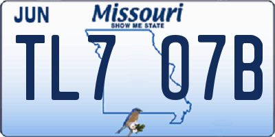 MO license plate TL7O7B