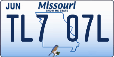 MO license plate TL7O7L