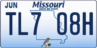 MO license plate TL7O8H