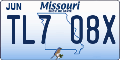 MO license plate TL7O8X