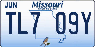 MO license plate TL7O9Y
