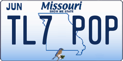 MO license plate TL7P0P