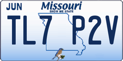 MO license plate TL7P2V