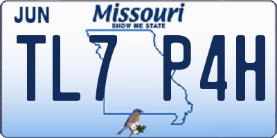 MO license plate TL7P4H