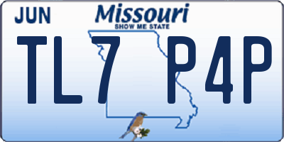 MO license plate TL7P4P