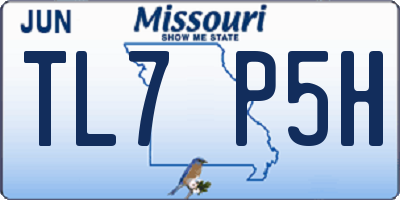 MO license plate TL7P5H