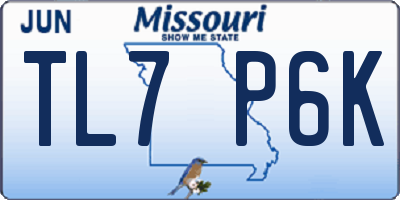 MO license plate TL7P6K