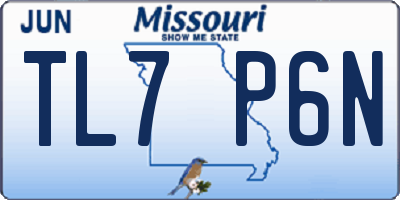 MO license plate TL7P6N