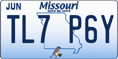 MO license plate TL7P6Y
