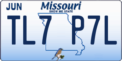 MO license plate TL7P7L