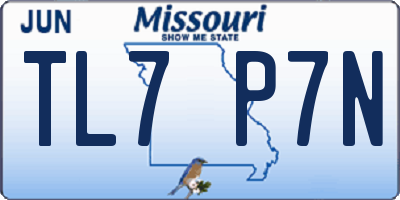 MO license plate TL7P7N