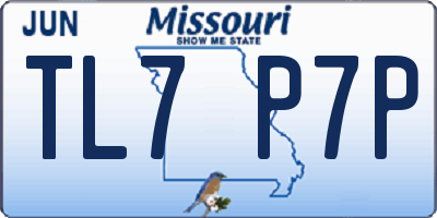 MO license plate TL7P7P