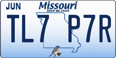 MO license plate TL7P7R