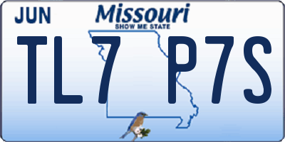 MO license plate TL7P7S