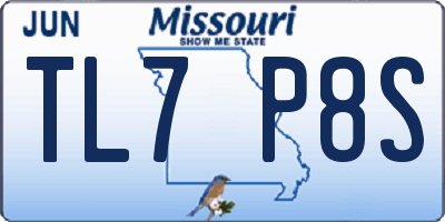 MO license plate TL7P8S