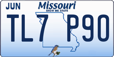 MO license plate TL7P9O