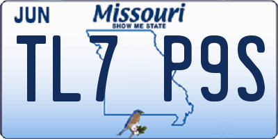 MO license plate TL7P9S