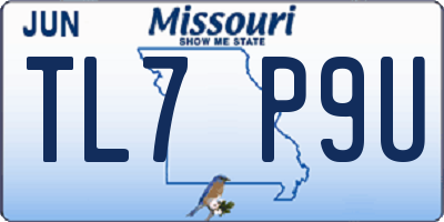 MO license plate TL7P9U
