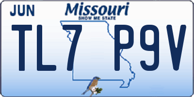 MO license plate TL7P9V