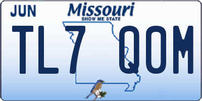 MO license plate TL7Q0M