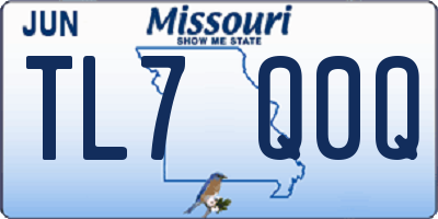 MO license plate TL7Q0Q
