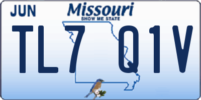 MO license plate TL7Q1V