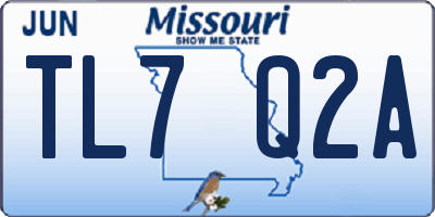 MO license plate TL7Q2A