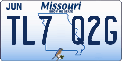 MO license plate TL7Q2G