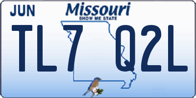 MO license plate TL7Q2L